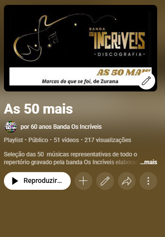 Vinheta as 50 mais - Youtube